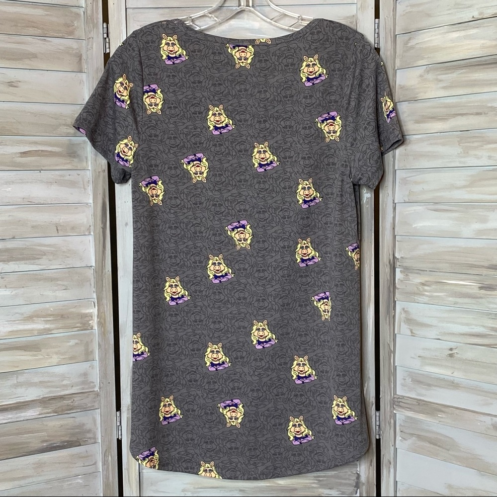 Lularoe Miss Piggy Muppets gray Classic T Tee T-shirt XS 2 4 - Picture 3 of 7